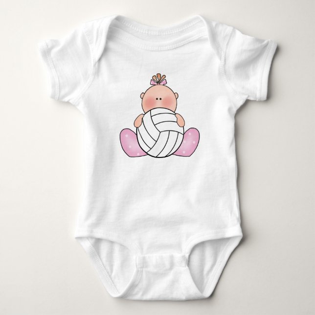 Lil Volleyball Girl Tee Shirt (Framsida)