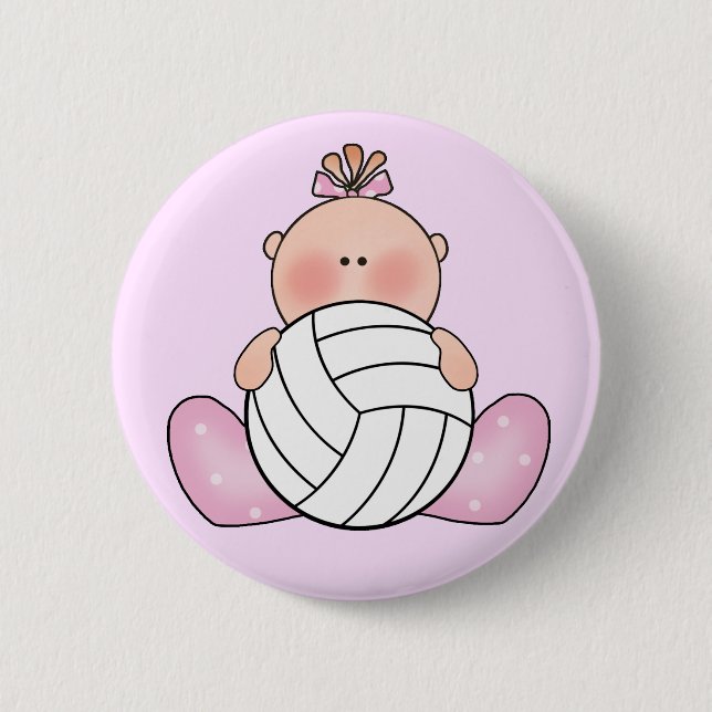 Lil Volleybollflicka Knapp (Framsida)