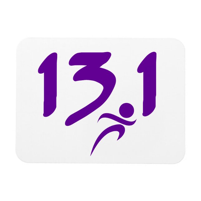 Lila 13.1 halmmaraton magnet (Horisontell)