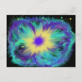 Lila 2017 ESSL av konsthandeln Aqua Gult Blue Vykort