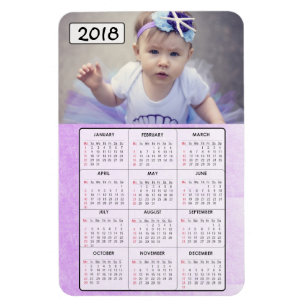 Lila 2018 Family Photo Calendar Magnet