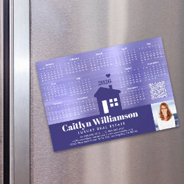 Lila 2026 Calendar Realtor Photo QR Code Magnet