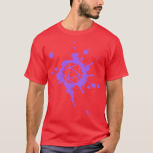 Lila 20-sidig färgplatta för färgsfärg, flik t shirt