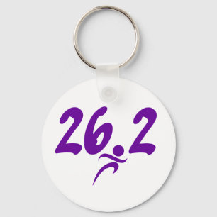 Lila 26.2 maraton nyckelring
