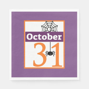 Lila 31 Halloween fest oktober Pappersservett
