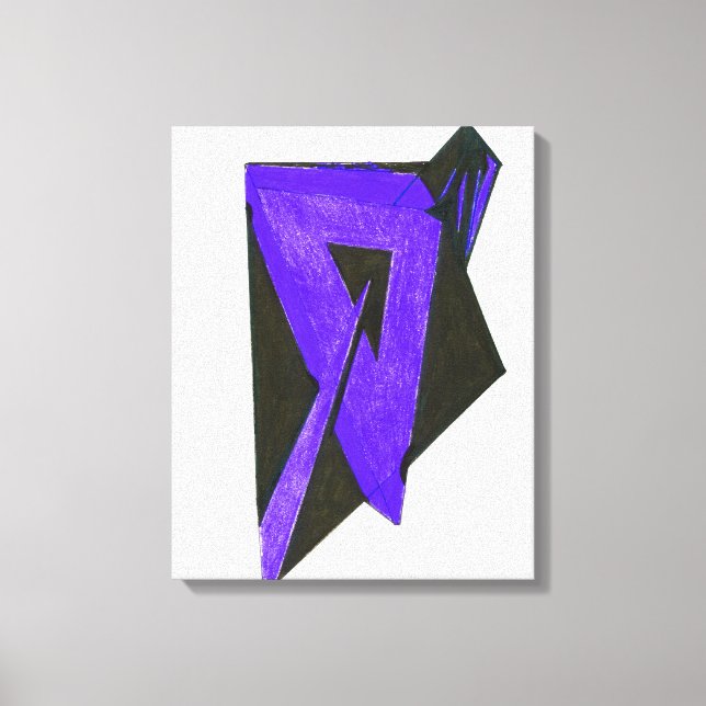 Lila 3 gånger Kanvastrycket Fackkonst i fyrkant Canvastryck (Framsida)