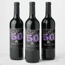 Lila 50 Fabulous | Lycklig 50:e födelsedagen