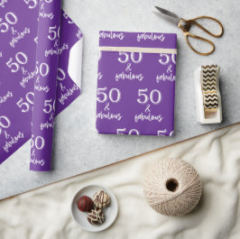 Lila 50 och Fabulous 50:e födelsedagen Presentpapper