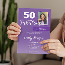 Lila 50 och Fabulous 50:e Födelsedagsfestens foto