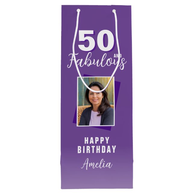 Lila 50 och Fabulous 50:e födelsedagsfoto (Baksidan)