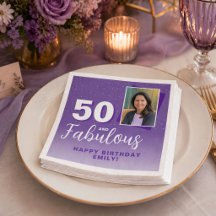 Lila 50 och fantastisk 50-års födelsedagsfoto