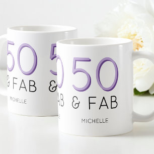 Lila 50 och fantastisk Modern 50-årsfest Kaffemugg