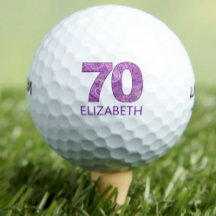 Lila 70:e födelsedag Golfer Gift 70-årsjubileum el