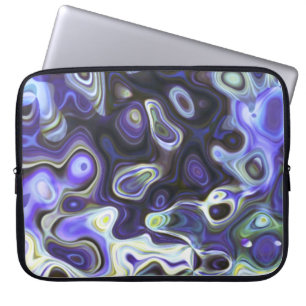 Lila Abstrakt Amoeba Art Laptop sleeve