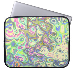 Lila Abstrakt Amoeba Art Laptop sleeve