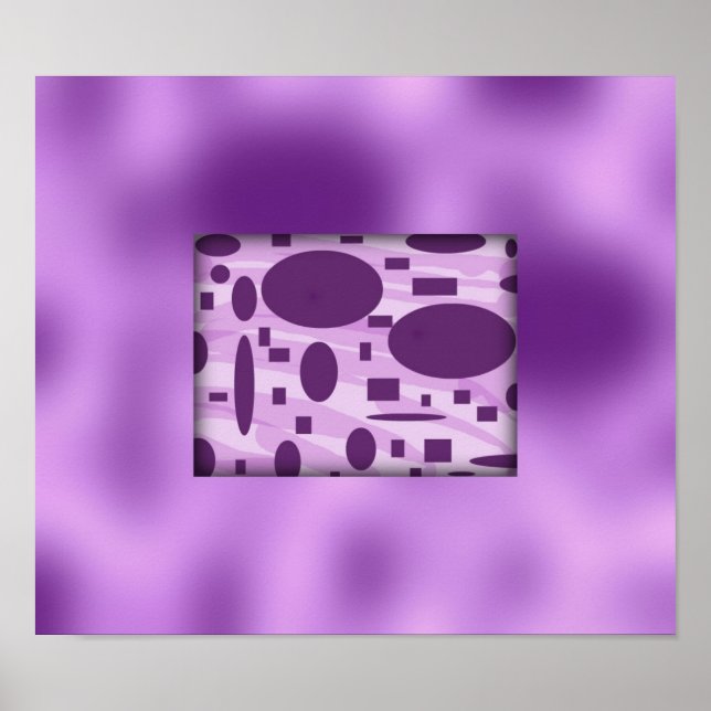 Lila Abstrakt Art Poster (Framsidan)