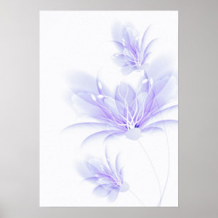 Lila abstrakt blomart poster
