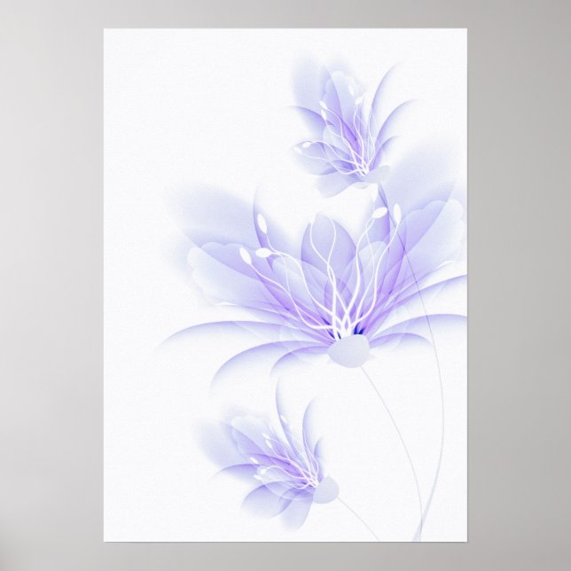 Lila abstrakt blomart poster (Framsidan)