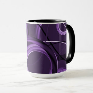 Lila abstrakt designer-mugg mugg