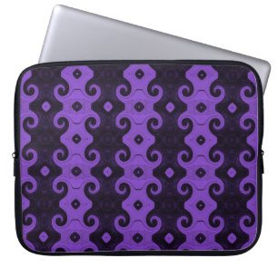 Lila Abstrakt Diamond Öga Curls Laptop sleeve