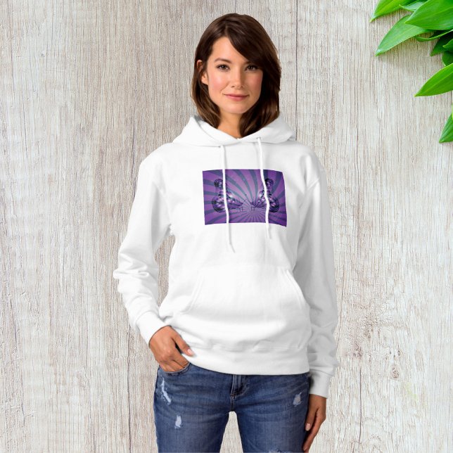 Lila Abstrakt Fjäril med Strålande Vingar T Shirt (Skapare uppladdad)
