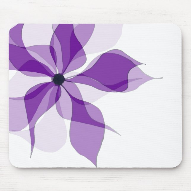 Lila Abstrakt Flower Musmatta (Framsidan)