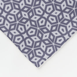 Lila Abstrakt Geometric Mosaic Patterned Fleecefilt