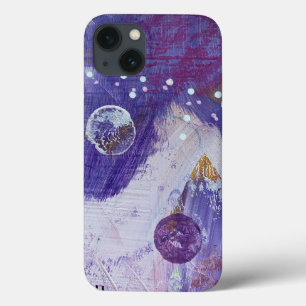 Lila abstrakt iPhone-fodral i Moon Mountain