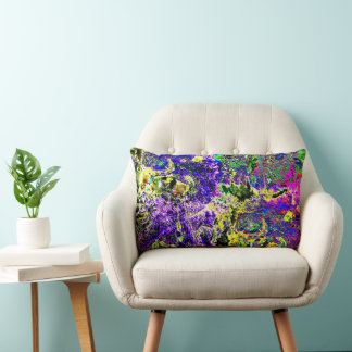 Lila abstrakt kastkudde, ljusstyrka lila konst lumbarkudde