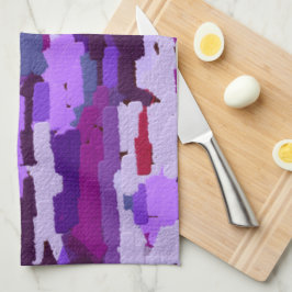 Lila Abstrakt Kökshandduk