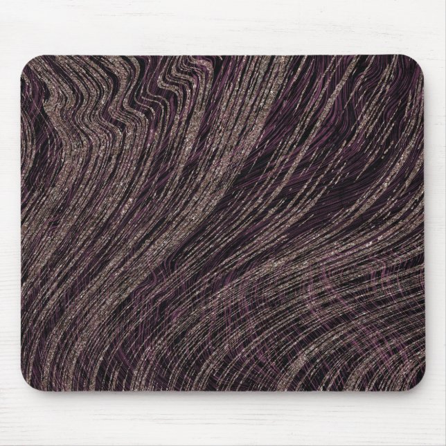 Lila Abstrakt Marble Print Musmatta (Framsidan)