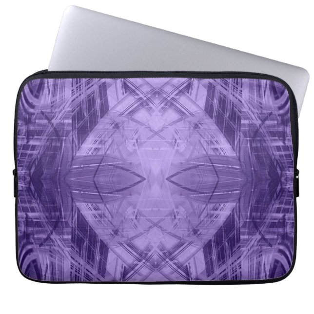 Lila abstrakt mönster laptop fodral (Framsidan)