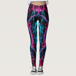 lila abstrakt mönster leggings