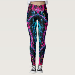 lila abstrakt mönster leggings