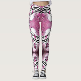 Lila abstrakt - motiv för benbalar leggings