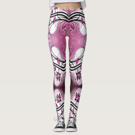 Lila abstrakt - motiv för benbalar leggings