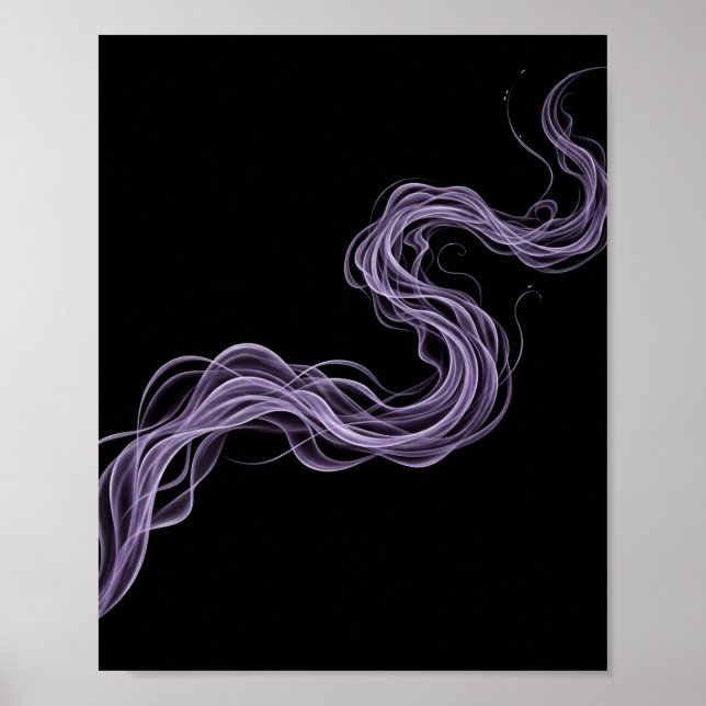 Lila Abstrakt Rökning - Eteral Wall Art Poster (Framsidan)