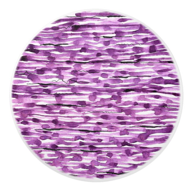 Lila Abstrakt Watercolor Rand Knopp (Framsidan)