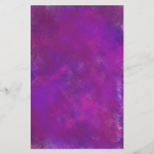 Lila Abstrakt Watercolor Scrapbook Brevpapper (Framsida)