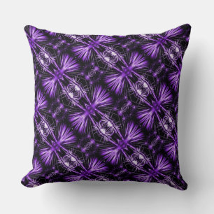 Lila Abstrakt Whisked Rand Mönster Pillow Kudde