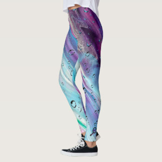 Lila-Abstrakta Leggings