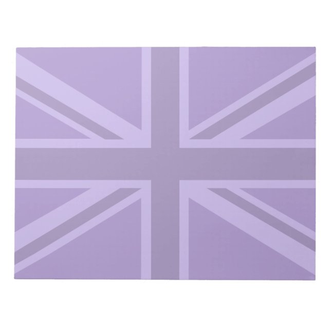Lila Accent Union Jack Decor Anteckningsblock (Framsida)