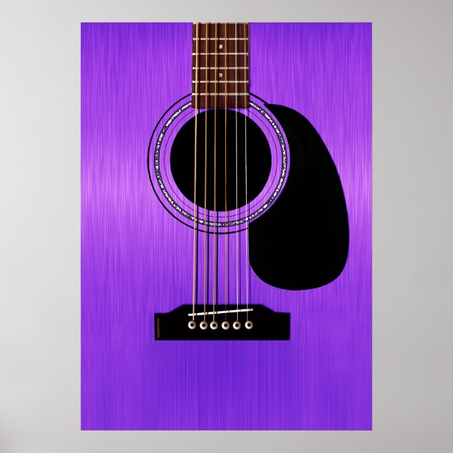 Lila Acoustic Guitar Poster (Framsidan)