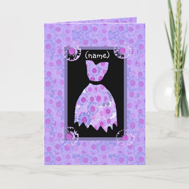 Lila-adress för Brevinbjudan för ANPASSAT NAMN Inbjudan (Framsida)