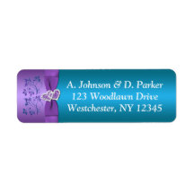 Lila, adressetikett för återsändande av tajingarti