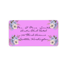 Lila Adressetiketter