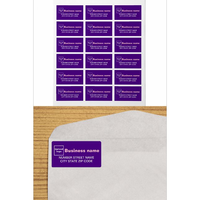 Lila adressetiketter för företag (Skapare uppladdad)