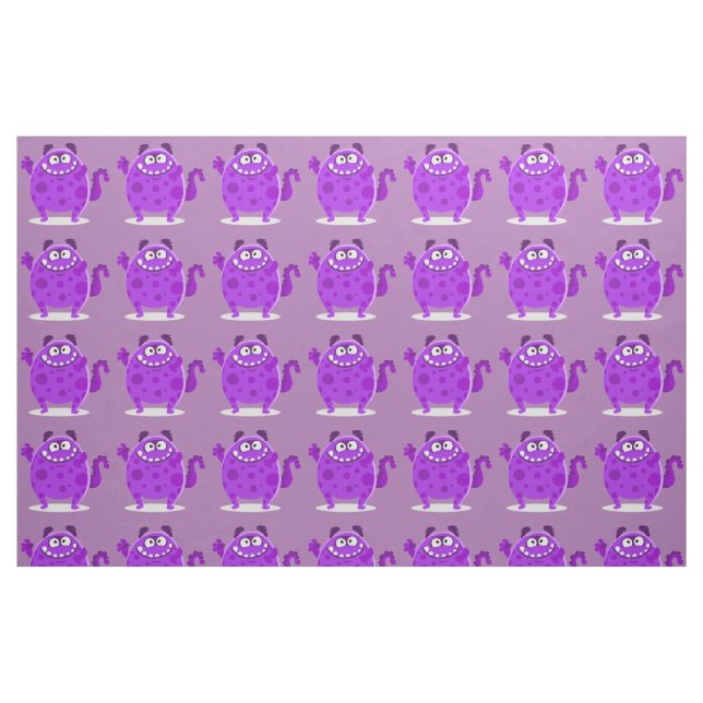 Lila Adsible Monster Tyg (Fat Quarter)