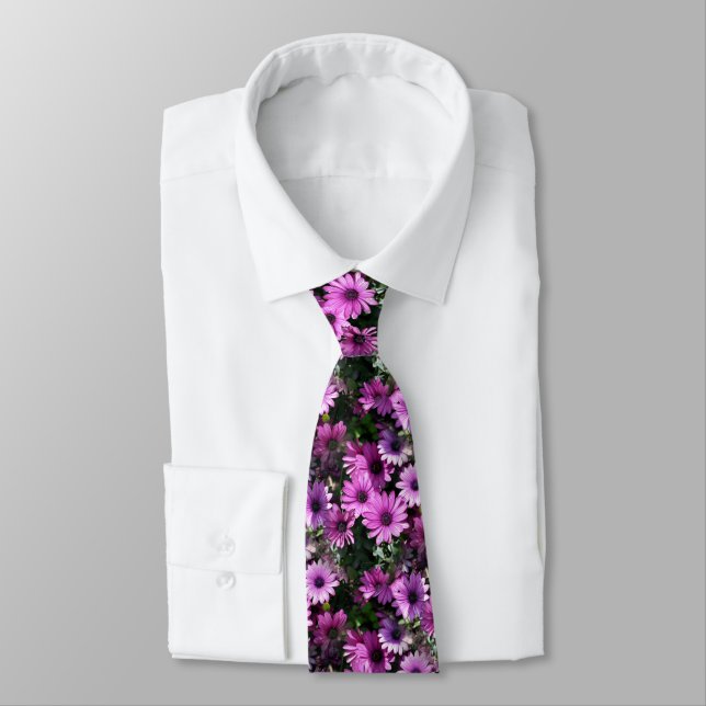 Lila African Daisy Flowers Nature Mönster Slips (Bunden)