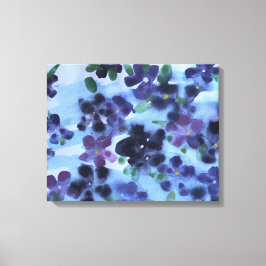 Lila African Violet Watercolor Canvastryck